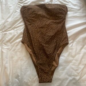 New Jcrew Leopard Print One-Piece Swimsuit